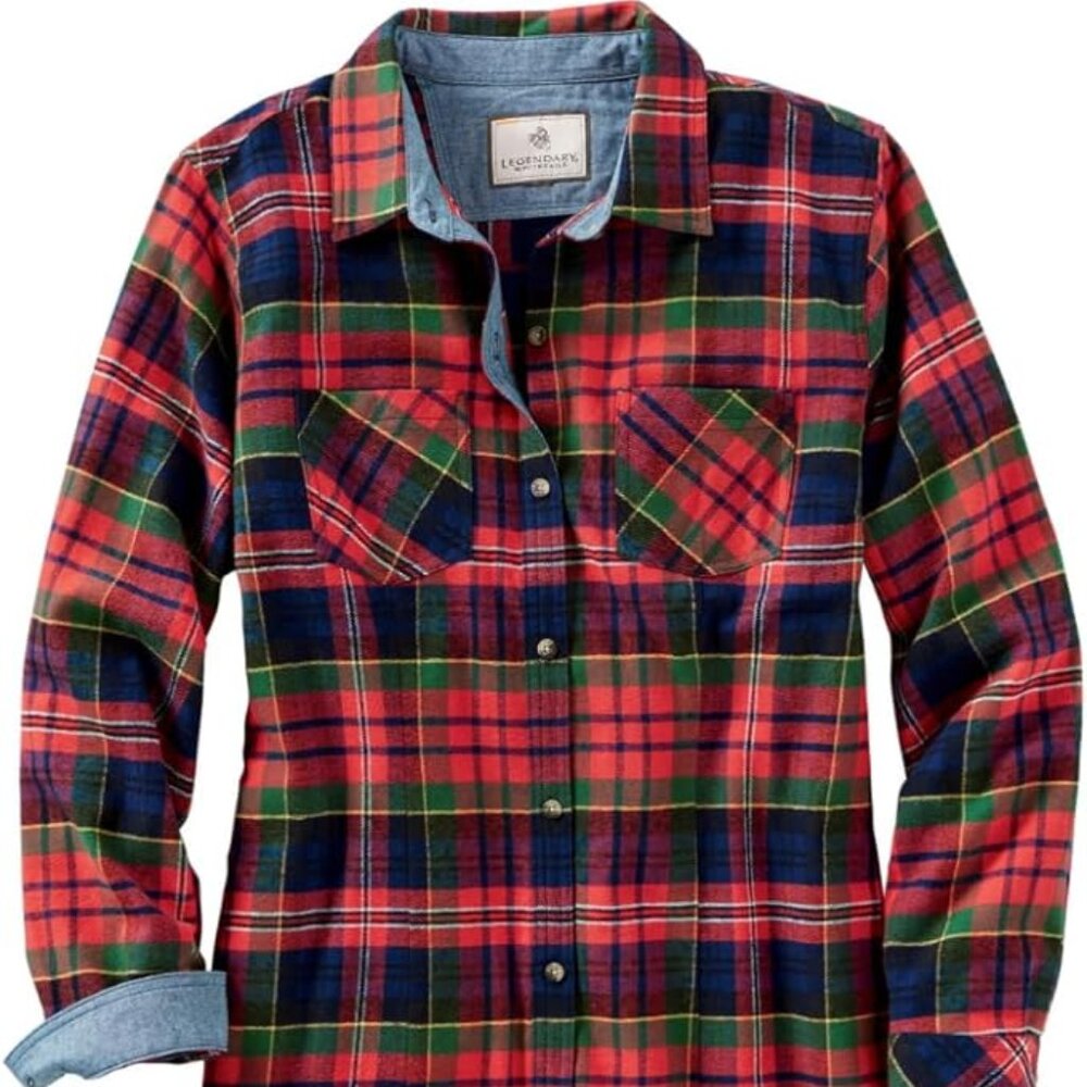 Womens Plaid Button Down